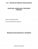 Resolução da Lista de Exercícios 3 - Precipitação