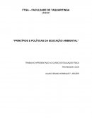 PRINCÍPIOS E POLÍTICAS DA EDUCAÇÃO AMBIENTAL