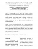 Estudo dos Processos de transporte de poluentes no solo e nas águas subterrâneas, bem como sua problemática para o ambiente físico e para os organismos