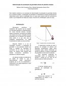 A Determinação da aceleração da gravidade através de pêndulo simples