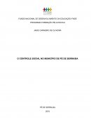 O CONTROLE SOCIAL NO MUNICÍPIO DE PÉ DE SERRA/BA