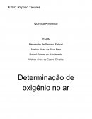 A Determinação de oxigênio no ar