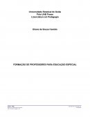 A FORMAÇÃO DE PROFESSORES PARA EDUCAÇÃO ESPECIAL