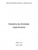 Relatório de Atividade Experimental