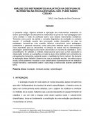 Análise de intrumentos avaliativos na disciplina de matemática