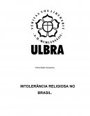 INTOLERÂNCIA RELIGIOSA NO BRASIL