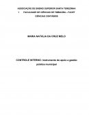 CONTROLE INTERNO: Instrumento de apoio a gestão pública municipal