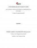 A Legislação e ética profissional das ciências gerenciais