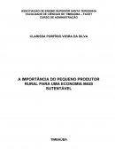 A IMPORTÂNCIA DO PEQUENO PRODUTOR RURAL PARA UMA ECONOMIA MAIS SUSTENTÁVEL