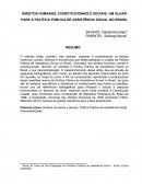 DIREITOS HUMANOS, CONSTITUCIONAIS E SOCIAIS: UM OLHAR PARA A POLÍTICA PÚBLICA DE ASSISTÊNCIA SOCIAL NO BRASIL