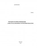 PROCESSOS DE ENSINO-APRENDIZAGEM: AS MÚLTIPLAS LINGUAGENS E OS PROCESSOS EDUCATIVOS