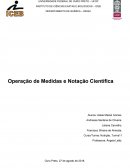 A Operação de Medidas e Notação Científica