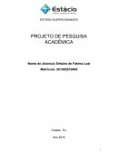 PROJETO DE PESQUISA ACADÊMICA