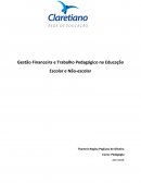 Gestão Financeira e Trabalho Pedagógico na Educação Escolar e Não-escolar