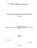 Modelo de Projeto de Pesquisa