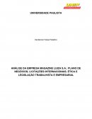 ANÁLISE DA EMPRESA MAGAZINE LUIZA S.A.: PLANO DE NEGÓCIOS; LICITAÇÕES INTERNACIONAIS; ÉTICA E LEGISLAÇÃO TRABALHISTA E EMPRESARIAL