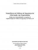 A Importância de Políticas de Segurança da Informação nas Organizações