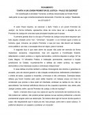 FICHAMENTO “CARTA A UM JOVEM PROMOTOR DE JUSTIÇA - PAULO DE QUEIROZ”
