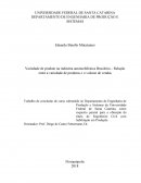 Variedade de produto na indústria automobilística Brasileira – Relação entre a variedade de produtos e o volume de vendas