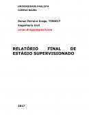 RELATÓRIO FINAL DE ESTÁGIO SUPERVISIONADO