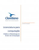 A Licenciatura Computação - Clarentiano