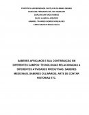 SABERES AFRICANOS E SUA CONTRIBUIÇÃO EM DIFERENTES CAMPOS: TECNOLOGIAS RELACIONADAS A DIFERENTES ATIVIDADES PRODUTIVAS, SABERES MEDICINAIS, SABERES CULINÁRIOS, ARTE DE CONTAR HISTORIAS ETC