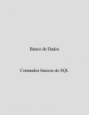 Banco de Dados - Comandos básicos do SQL