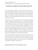 Nacionalismo e Socialismo na América latina no século XX