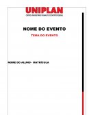 Roteiro Organização e Eventos