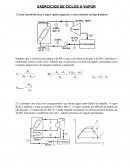 EXERCÍCIOS DE CICLOS A VAPOR