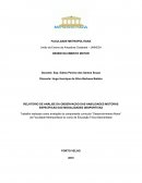 RELATÓRIO DE ANÁLISE DA OBSERVAÇÃO DAS HABILIDADES MOTORAS ESPECÍFICAS DAS MODALIDADES DESPORTIVAS