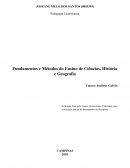 Os Fundamentos e métodos do ensino de ciências, história e geografia