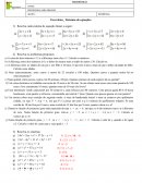 Exercício de sistema de segundo grau