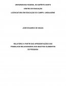 RELATÓRIO A PARTIR DAS APRESENTAÇÕES DOS TRABALHOS RELACIONADOS AOS OBJETOS/ ELEMENTOS DE PESQUISA