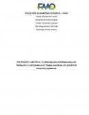 A ORGANIZAÇÃO INTERNACIONAL DO TRABALHO E A SEGURANÇA DO TRABALHADOR NA UTILIZAÇÃO DE PRODUTOS QUÍMICOS