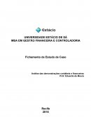 Fichamento de Estudo de Caso - Análise das demonstrações contábeis e financeiras