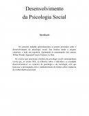 O Desenvolvimento da Psicologia Social