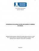 DIFERENÇAS SALARIAIS ENTRE MULHERES E HOMENS NO BRASIL