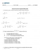 Lista de Exercício Equações Diferenciais