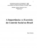 A Importância e o Exercício do Controle Social no Brasil