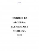 HISTÓRIA DA ÁLGEBRA: ELEMENTAR E MODERNA