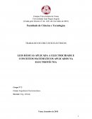 LEIS BÁSICAS APLICADA A ELETRICIDADE E CONCEITOS MATEMÁTICOS APLICADOS NA ELETROTÉCNICA