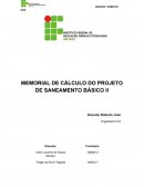 MEMORIAL DE CÁLCULO DO PROJETO DE SANEAMENTO BÁSICO II