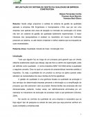 IMPLANTAÇÃO DO SISTEMA DE GESTÃO DA QUALIDADE EM EMPRESA CONSTRUTORA