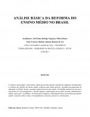 Análise básica da Reforma do Ensino Médio