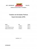 Trabalho de Atividades Práticas Supervisionadas (APS)