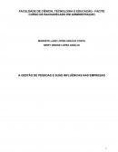 A GESTÃO DE PESSOAS E SUAS INFLUÊNCIAS NAS EMPRESAS
