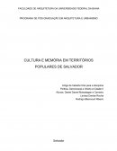 CULTURA E MEMÓRIA EM TERRITÓRIOS POPULARES DE SALVADOR