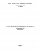 PLANO DE MELHORIA DAS CONDIÇÕES DE SEGURANÇA DO TRABALHO