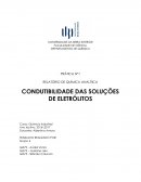 RELATÓRIO DE QUÍMICA ANALÍTICA CONDUTIBILIDADE DAS SOLUÇÕES DE ELETRÓLITOS